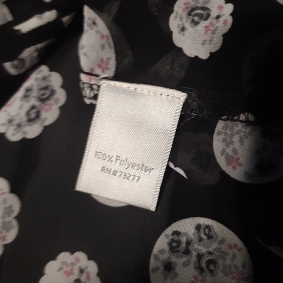 Lauren Conrad | Black Button down sheer blouse - Picture 7 of 9